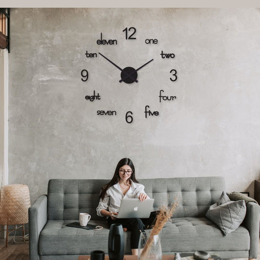 Family tree wall clock with backlight